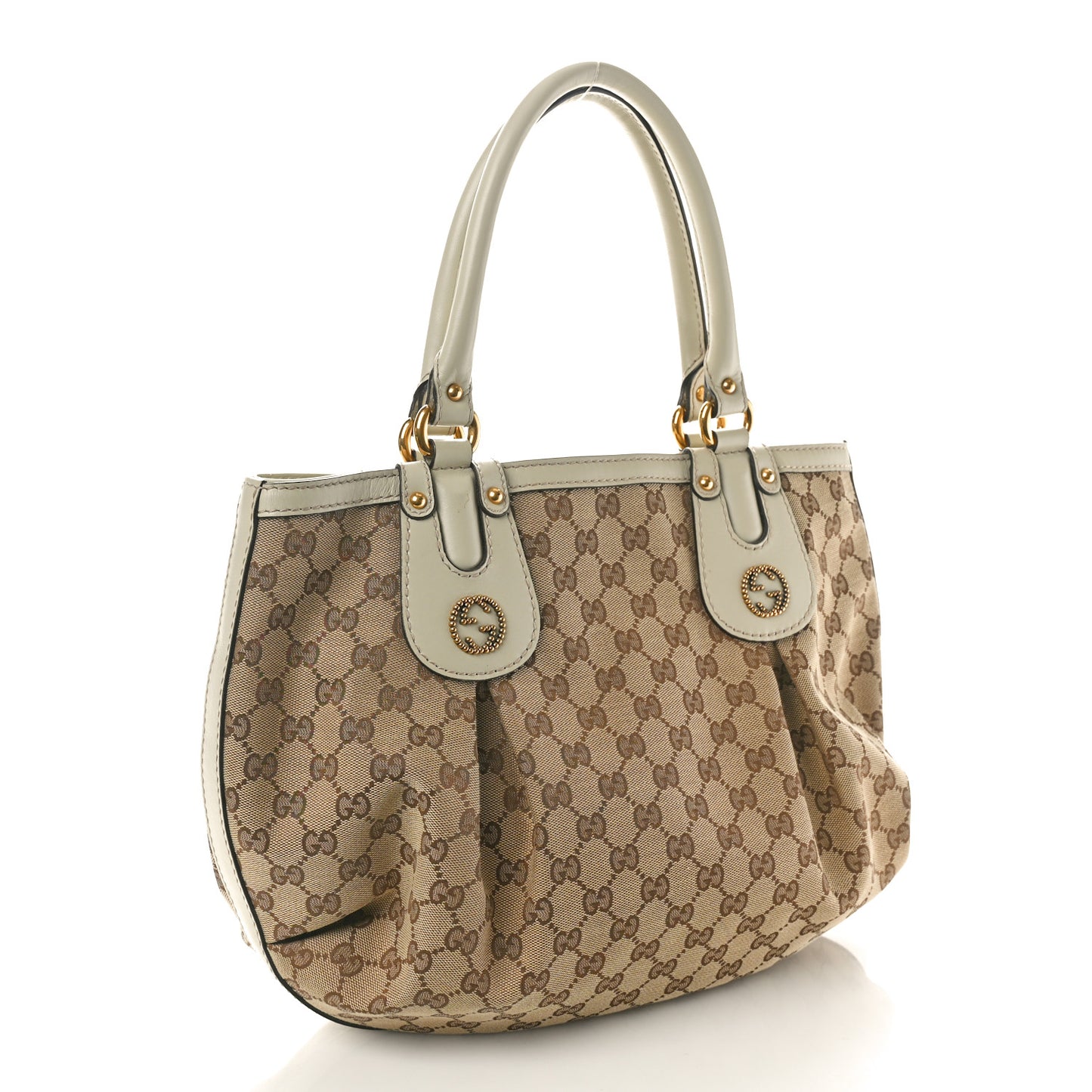 Monogram Medium Scarlett Studded Tote Beige
