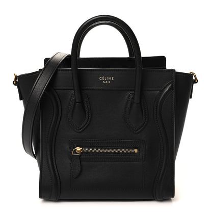 Celine Smooth Calfskin Nano Luggage Black 1 of 9