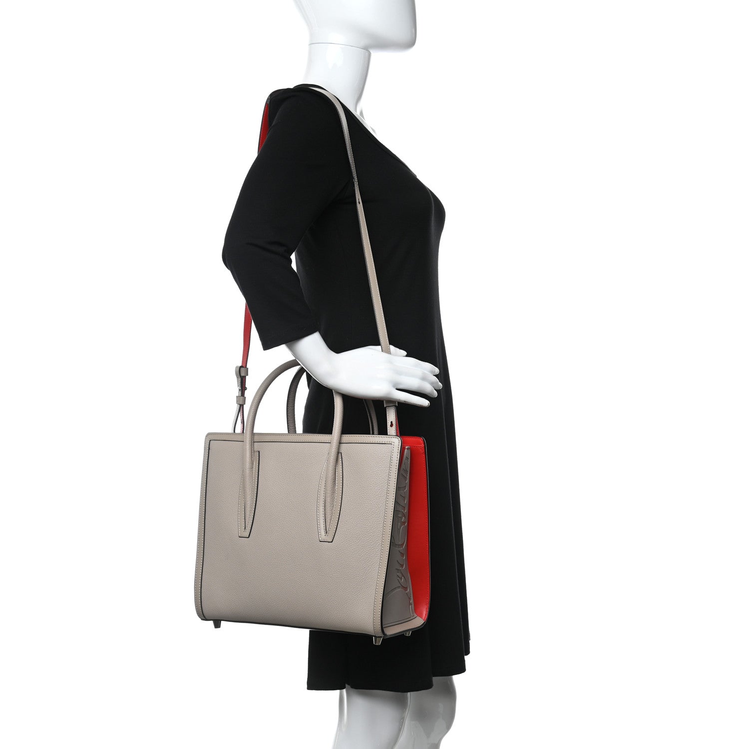 Christian Louboutin Calfskin Empire Medium Paloma Fungo 2 of 9