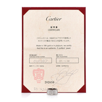 Cartier 18K White Gold Diamond 11mm Tank Francaise Ring 52 6 6 of 6