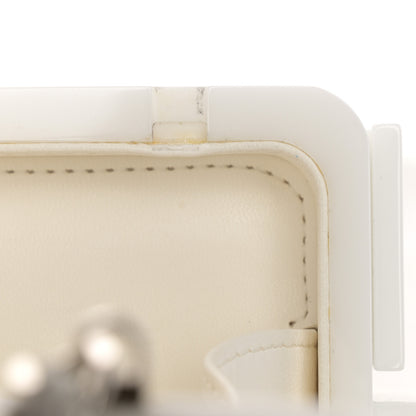 Chanel Plexiglass Crystal Lego Clutch White Black 22 of 26