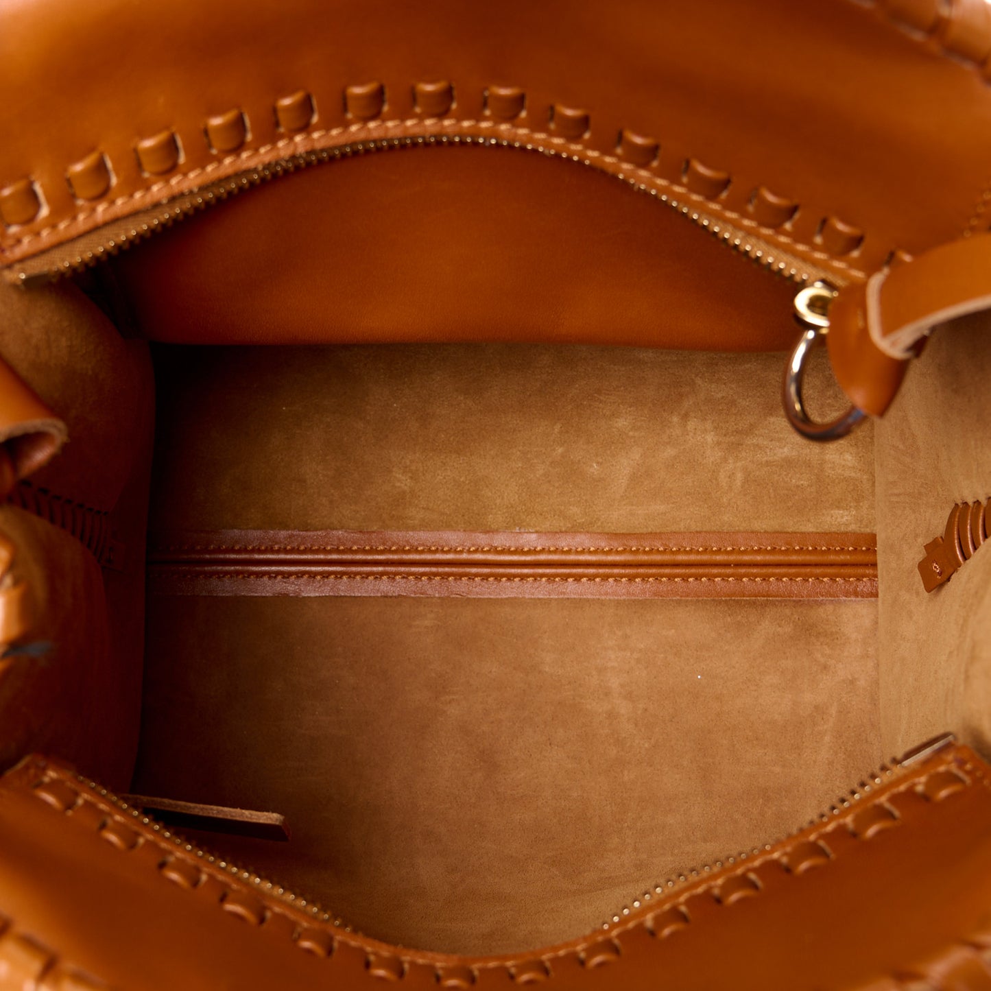 Calfskin Small Mony Tote Caramel
