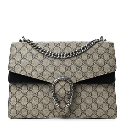 Gucci GG Supreme Monogram Medium Dionysus Shoulder Bag Black 1 of 7