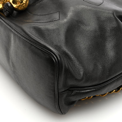 Chanel Lambskin CC Drawstring Backpack Black 10 of 10