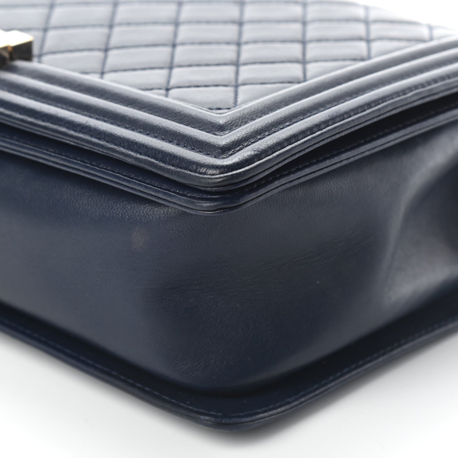 Chanel Lambskin Quilted New Medium Boy Flap Navy 8 of 10