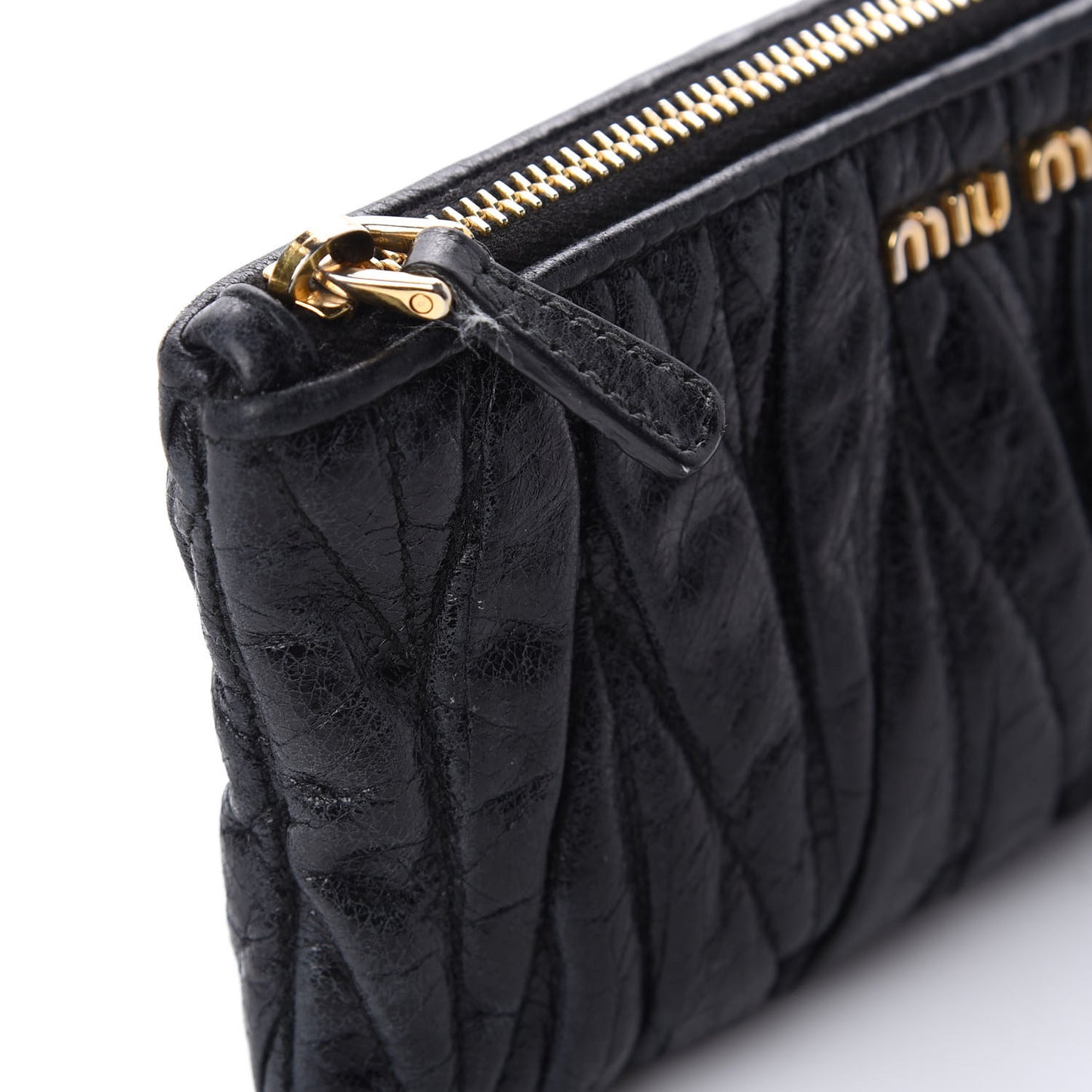 Nappa Matelasse Lux Pouch Black