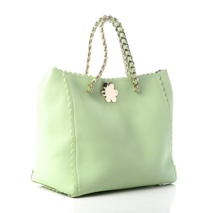 Mulberry Classic Calfskin Cecily Flower Tote Mint Green 3 of 8