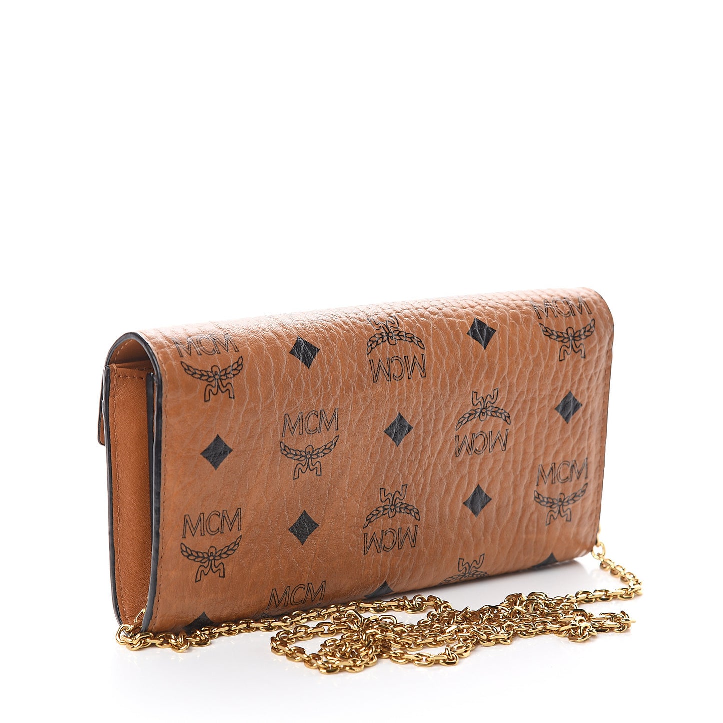 Visetos Large Patricia Wallet On Chain Cognac