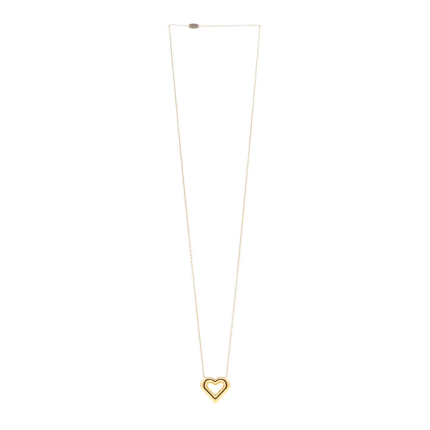 Metal LV and Me Heart Necklace Gold