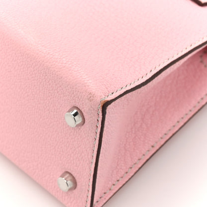 Hermes Chevre Mysore Horseshoe Mini Kelly Sellier 20 Rose Sakura Gris Perle 12 of 17