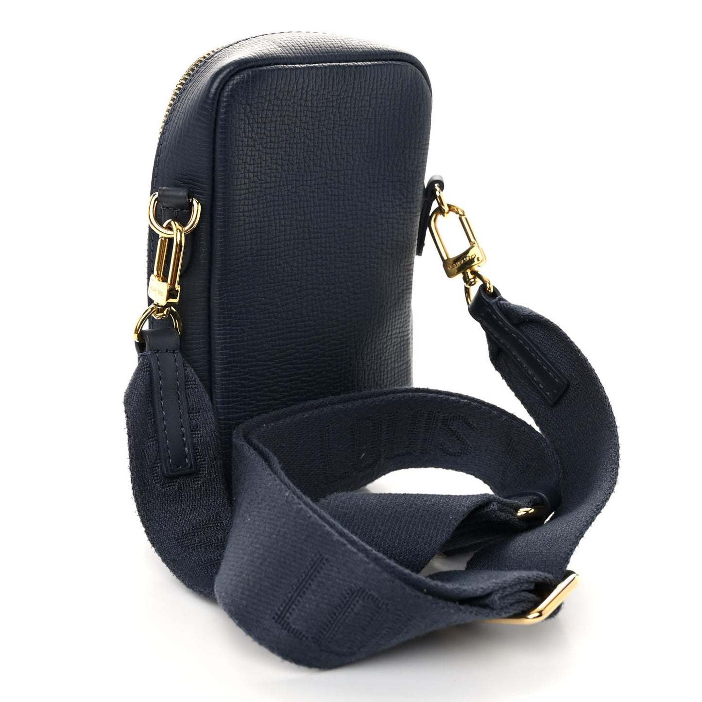 X NIGO Denim Monogram Flat Double Phone Pouch
