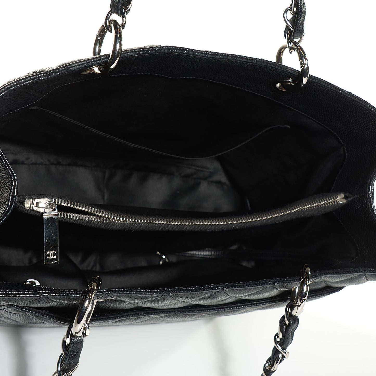 Caviar Quilted Grand Shopping Tote GST Black