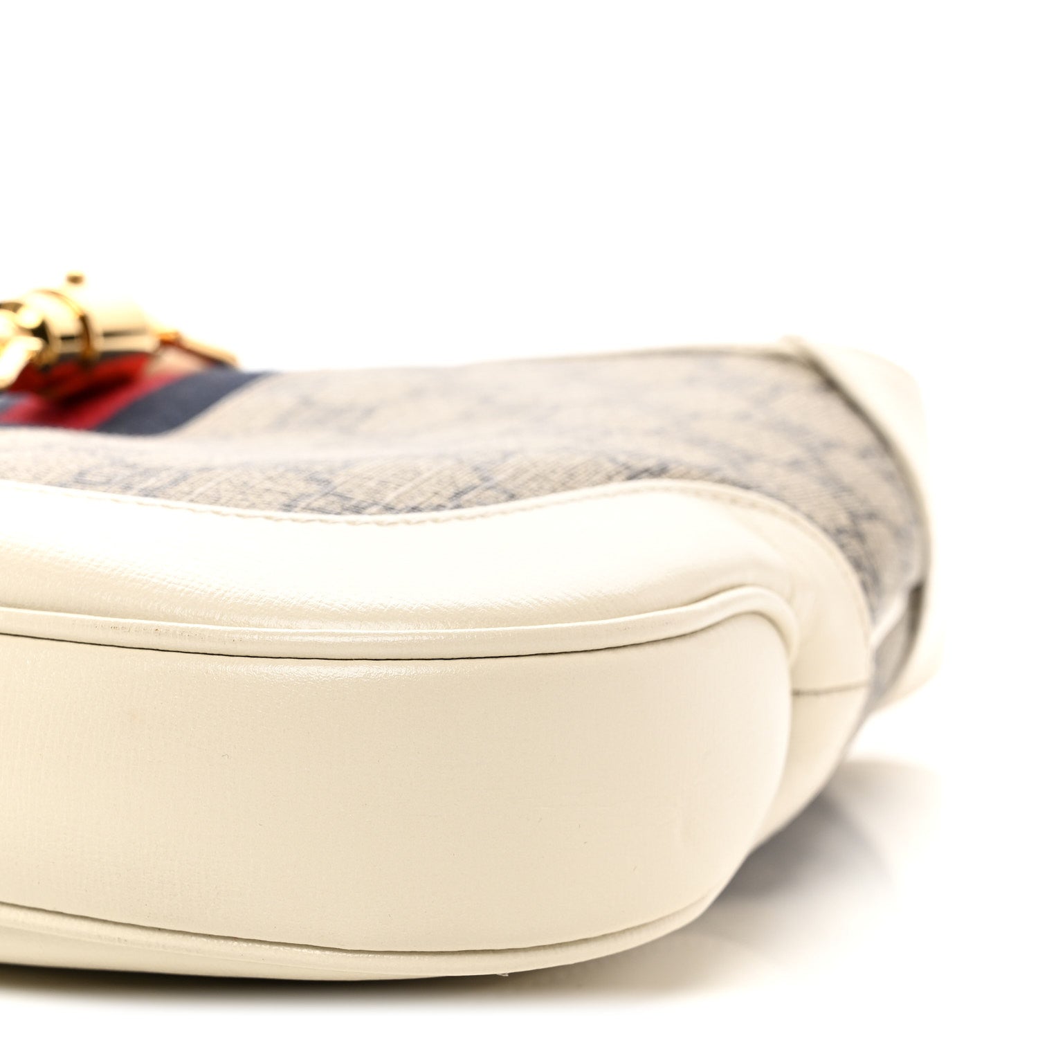 Gucci GG Supreme Monogram Azalea Calfskin Web Small Jackie 1961 Hobo Beige Ebony Mystic White 10 of 10
