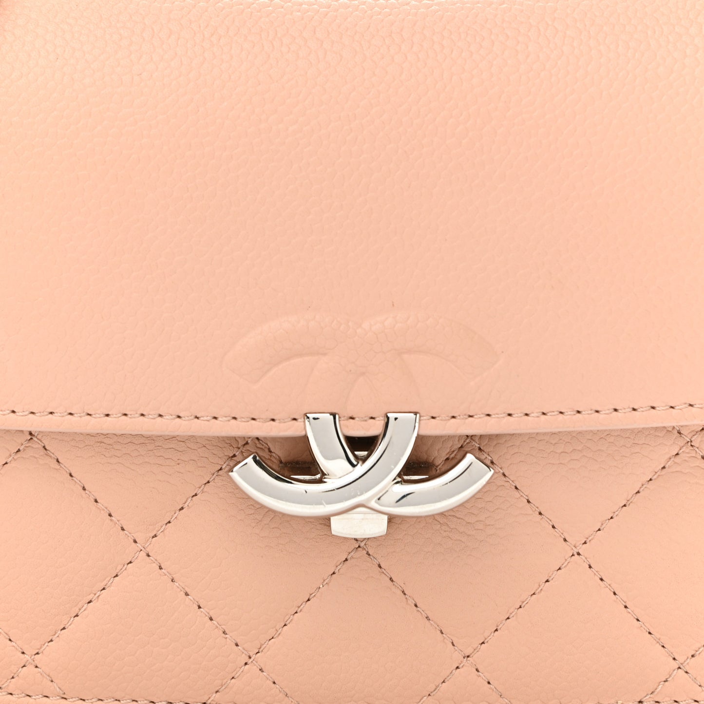 Caviar Quilted CC Box Flap Light Pink