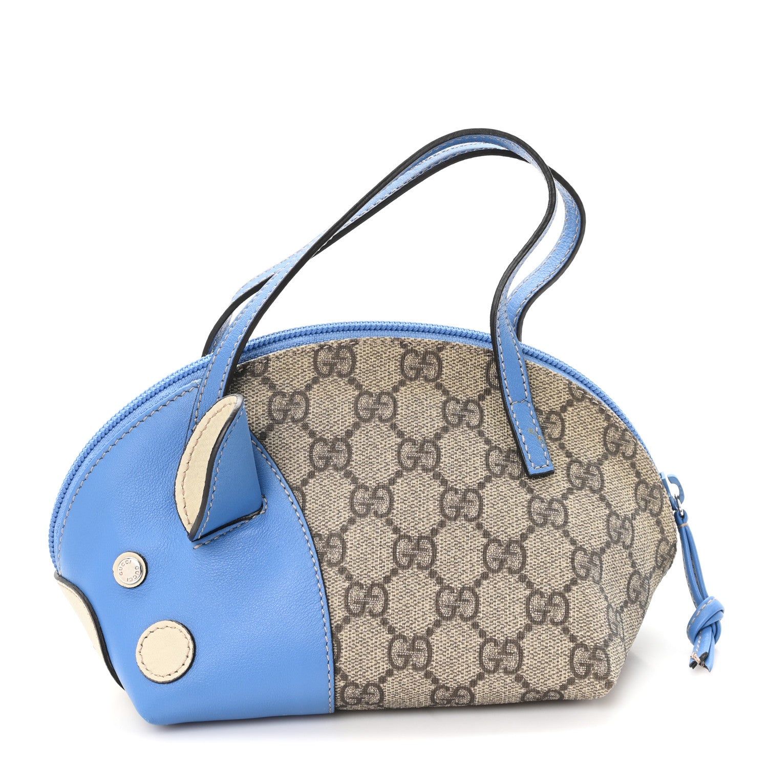 Gucci GG Supreme Monogram Children's Zoo Pig Bag Blue 1 of 10