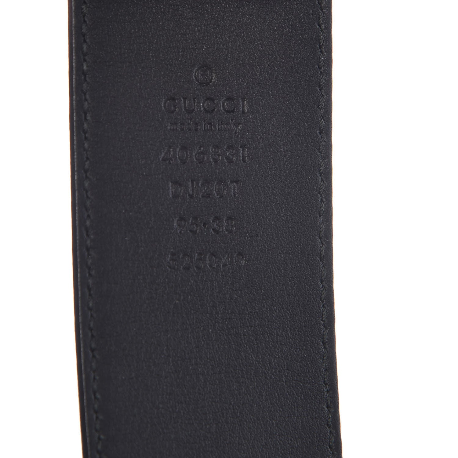 Gucci Textured Calfskin Double G 40mm Belt 95 38 Black 5 of 7