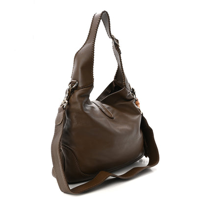 Gucci Pebbled Calfskin Medium New Jackie Shoulder Bag Brown 3 of 10