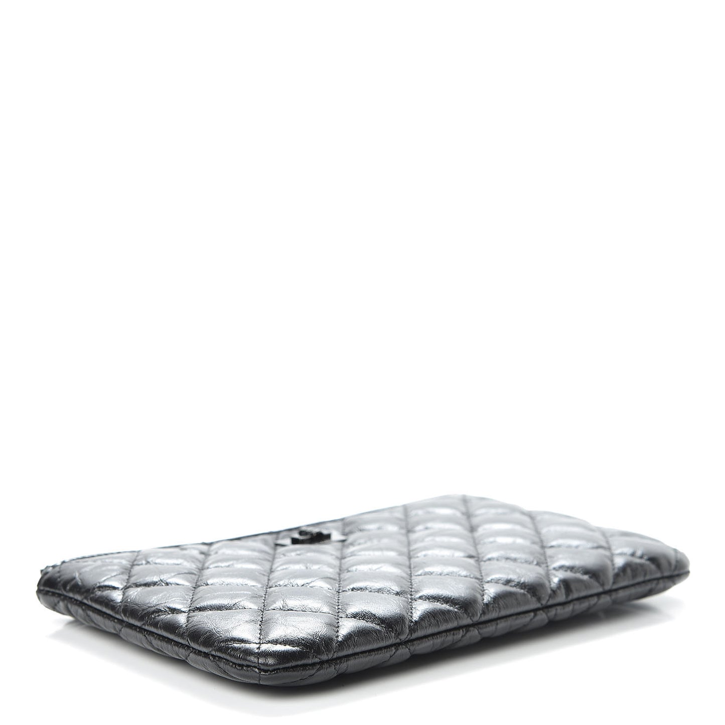 Aged Calfskin Quilted Medium Reissue Cosmetic Case So Black