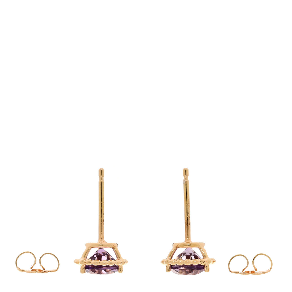 Tiffany 18K Rose Gold Amethyst Sparklers Earrings 3 of 4