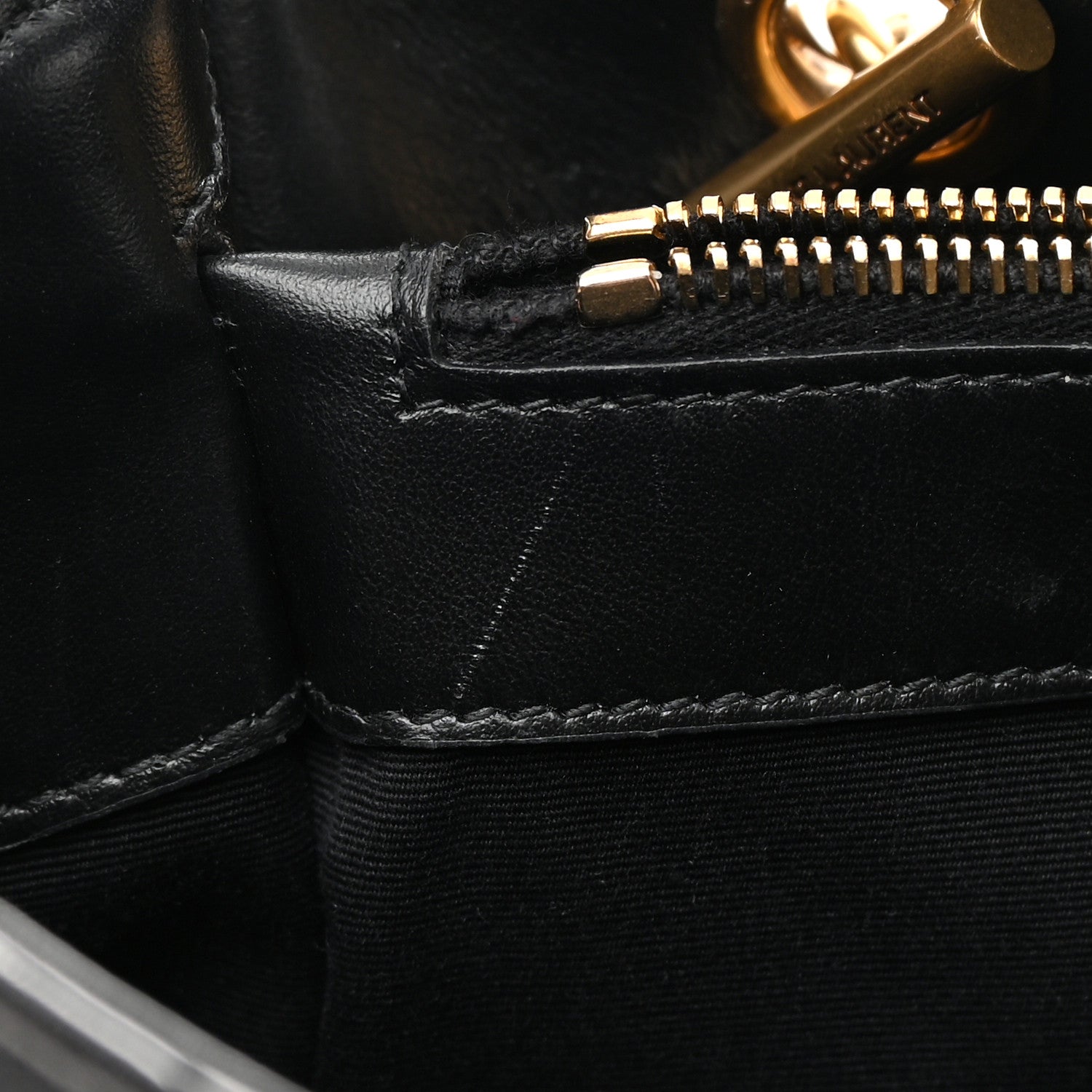 Saint Laurent Calfskin Y Quilted Monogram Large Loulou Shopper Black 12 of 17
