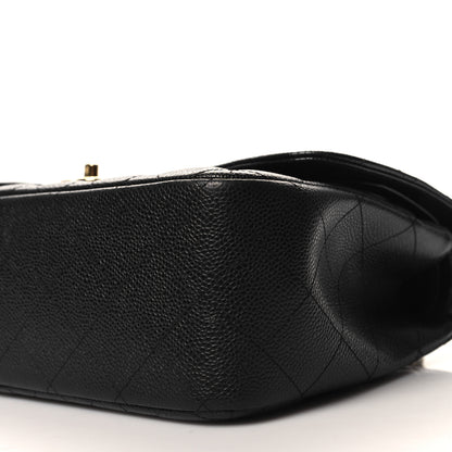 Chanel Caviar Quilted Jumbo Double Flap Black 10 of 13