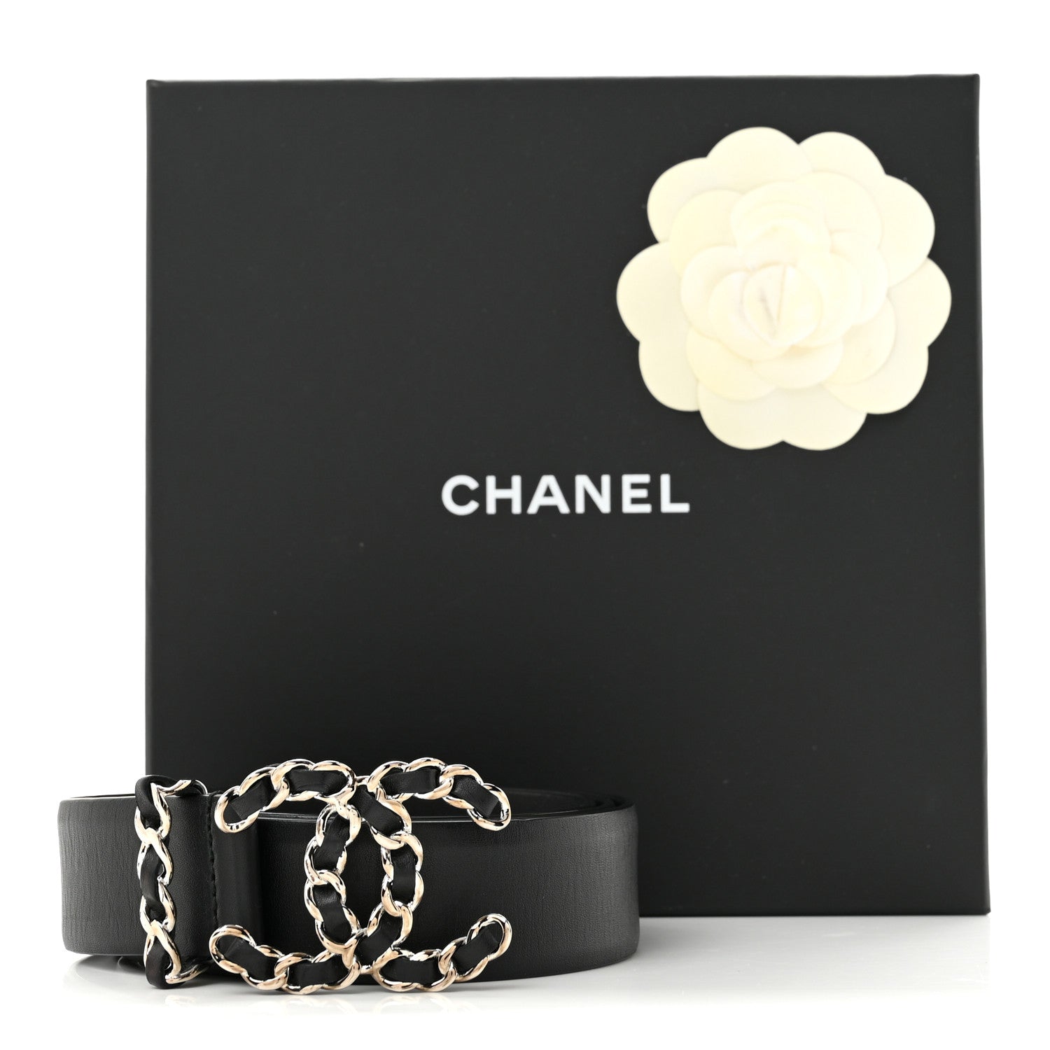 Chanel Calfskin CC Chain Belt 85 34 Black 7 of 7