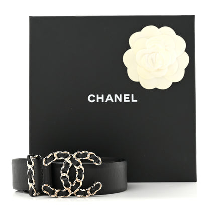 Chanel Calfskin CC Chain Belt 85 34 Black 7 of 7