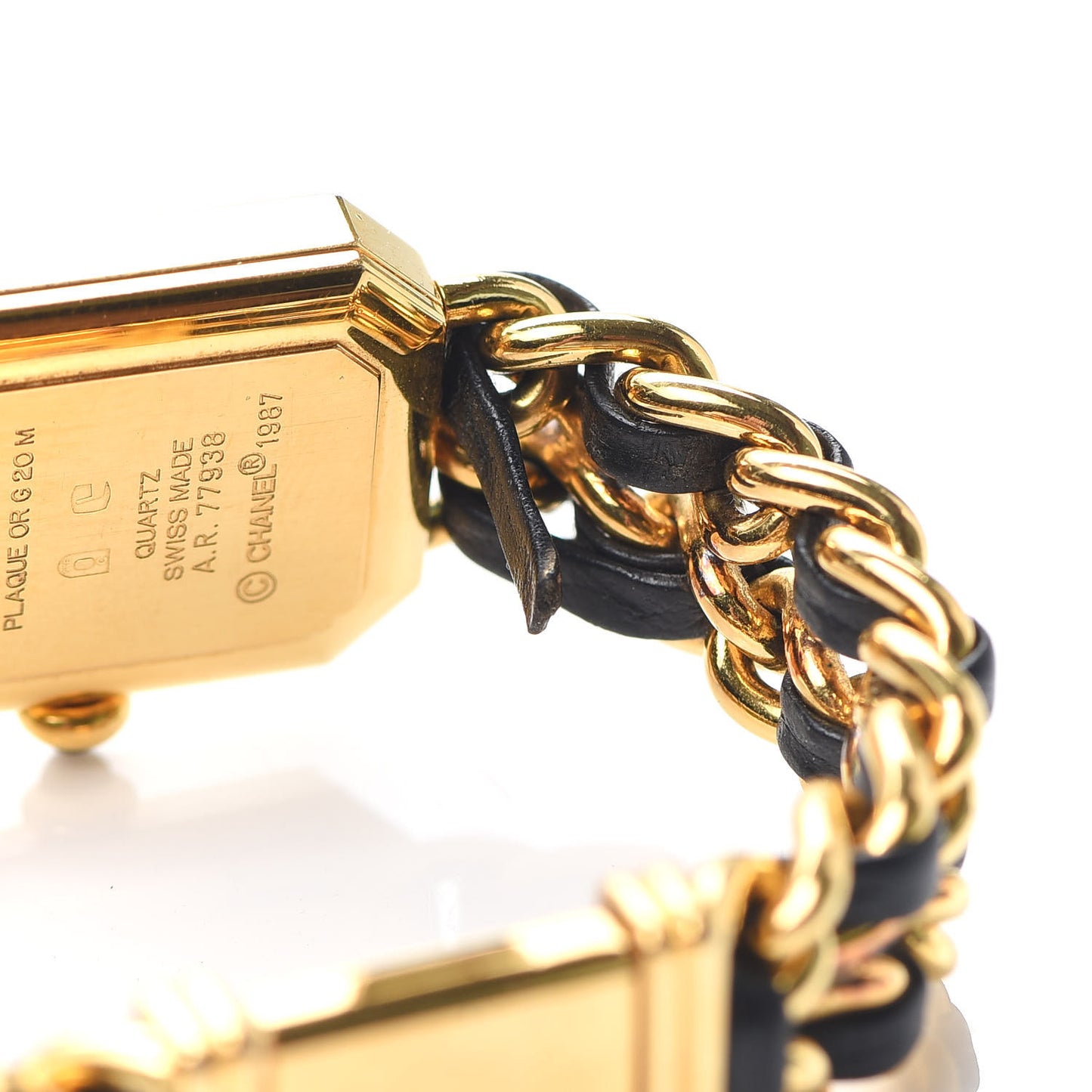 Stainless Steel Lambskin 20mm Chain Premiere Quartz Watch Gold S