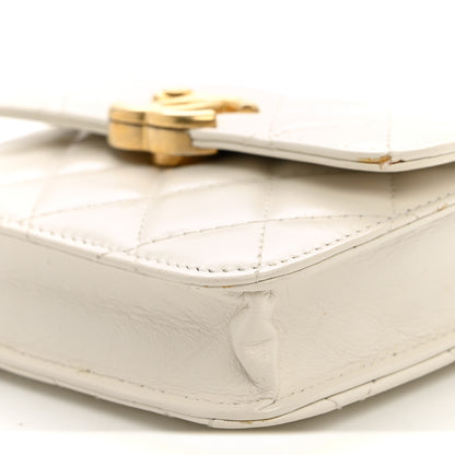 Chanel Calfskin Quilted Perfect Fit Coin Purse With Chain White 11 of 11