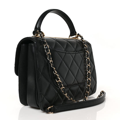 Chanel Lambskin Quilted Small Trendy CC Dual Handle Flap Bag Black 3 of 10