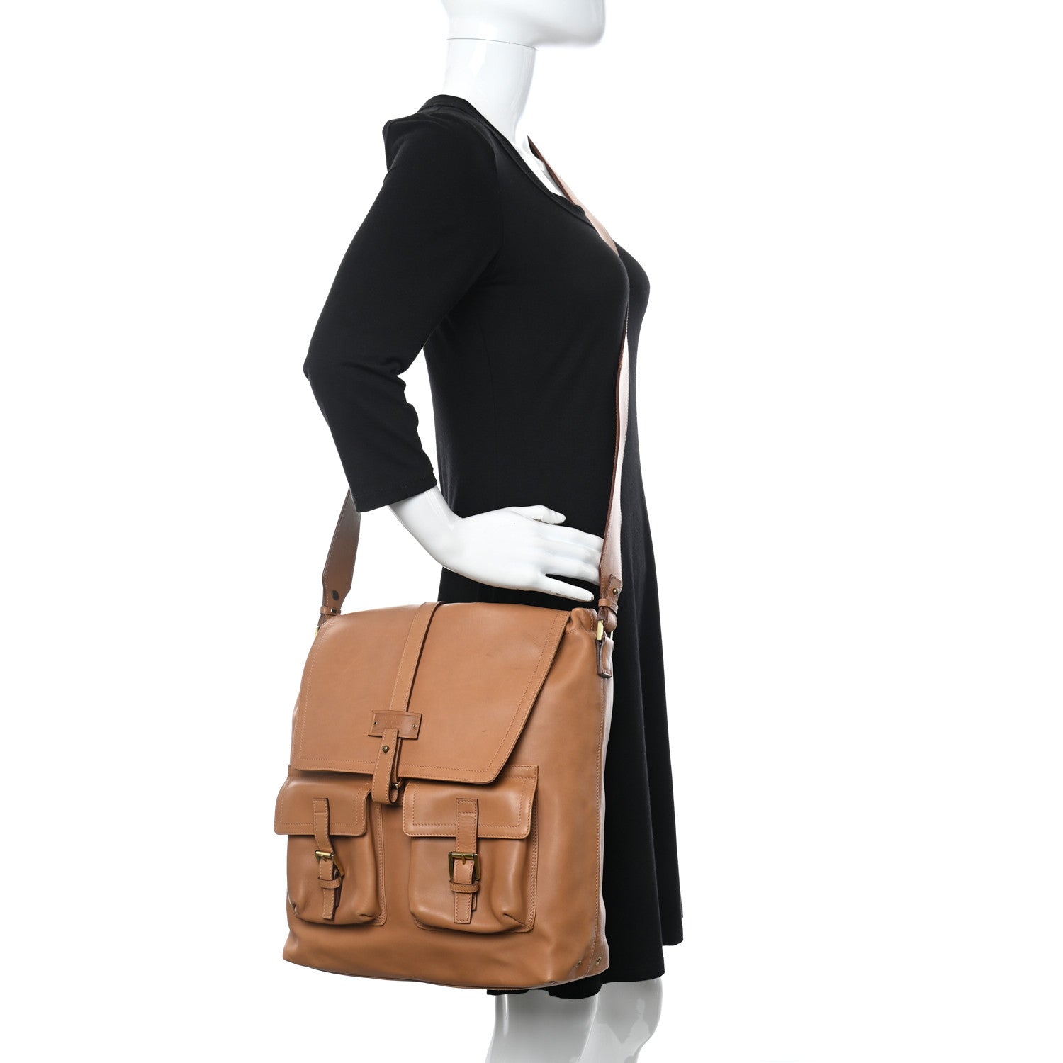 Gucci Calfskin Drawstring Backpack Brown 2 of 16