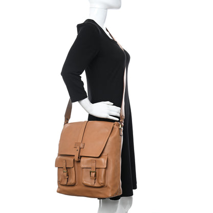 Gucci Calfskin Drawstring Backpack Brown 2 of 16