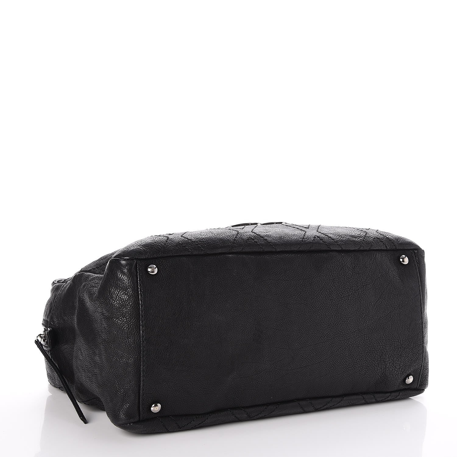 Chanel Calfskin Large Diamond Stitch Tote Black 4 of 7