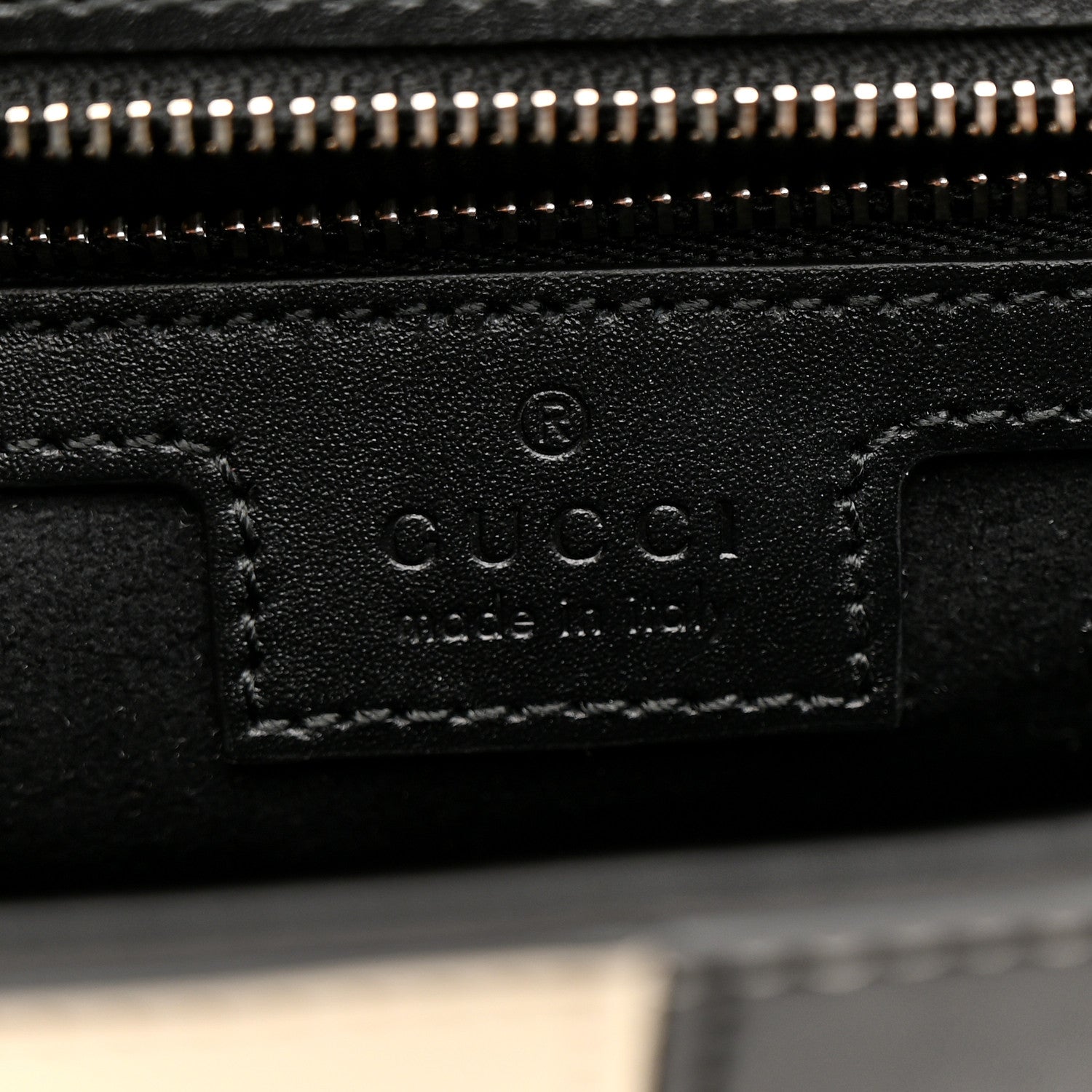 Gucci Senna Calfskin Lines Petite GG Top Handle Shoulder Bag Black Mystic White 6 of 10