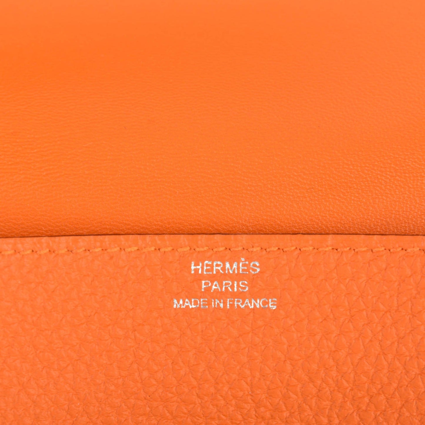 Togo Dogon Card Case Key Holder Orange