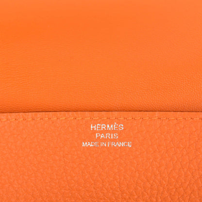 Hermes Togo Dogon Card Case Key Holder Orange 5 of 7