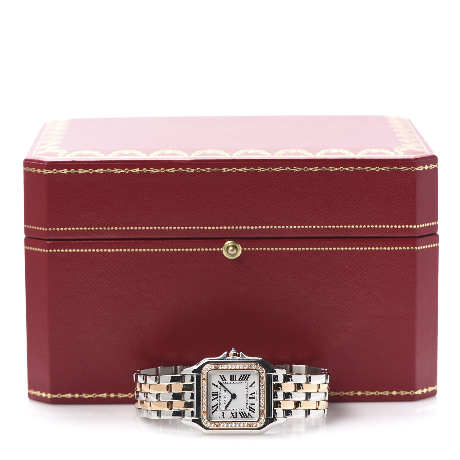 Cartier Stainless Steel 18K Pink Gold Diamond 27mm Panthere Quartz Watch 7 of 7