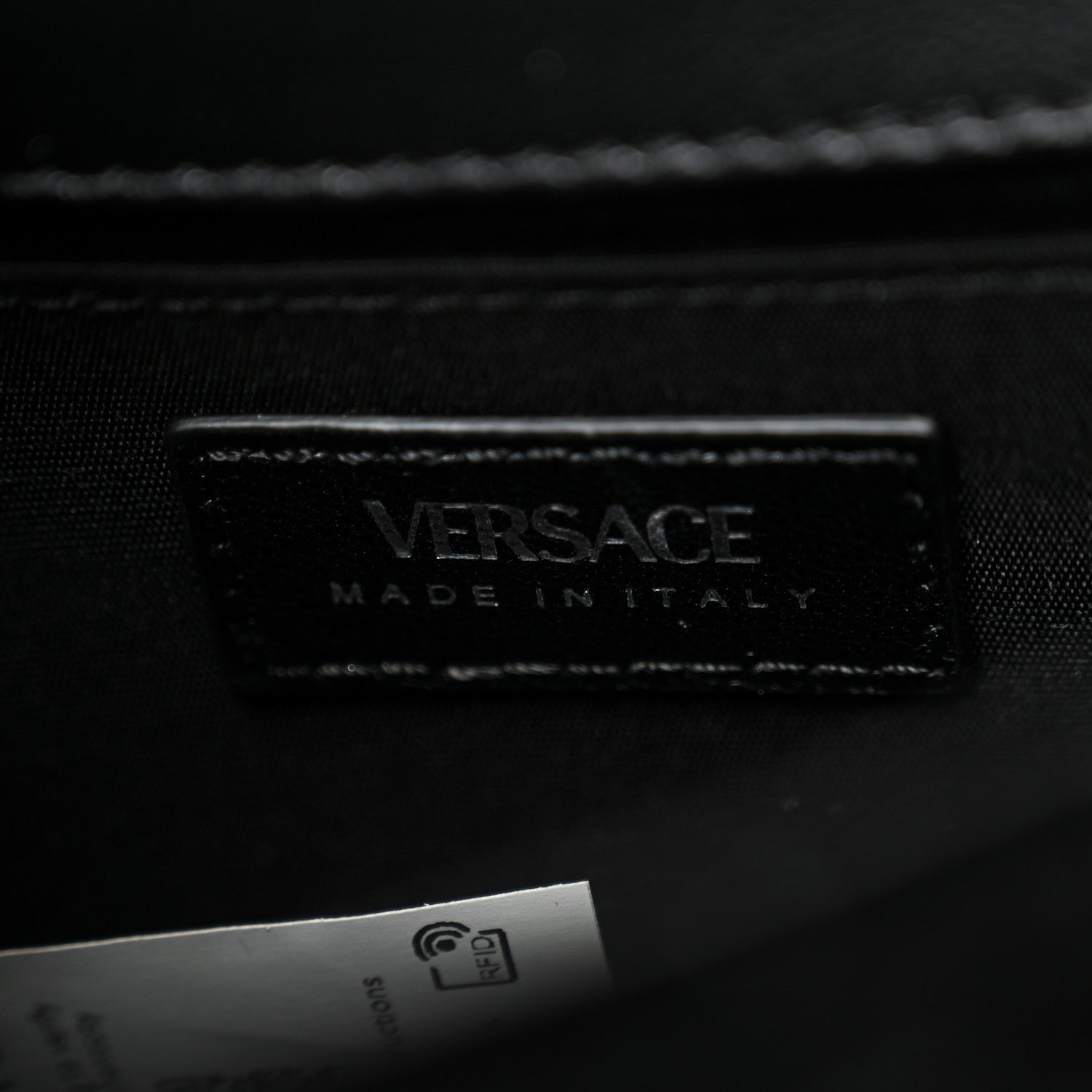 Versace Velvet Quilted Medusa Chain Crossbody Black 6 of 10