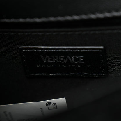 Versace Velvet Quilted Medusa Chain Crossbody Black 6 of 10
