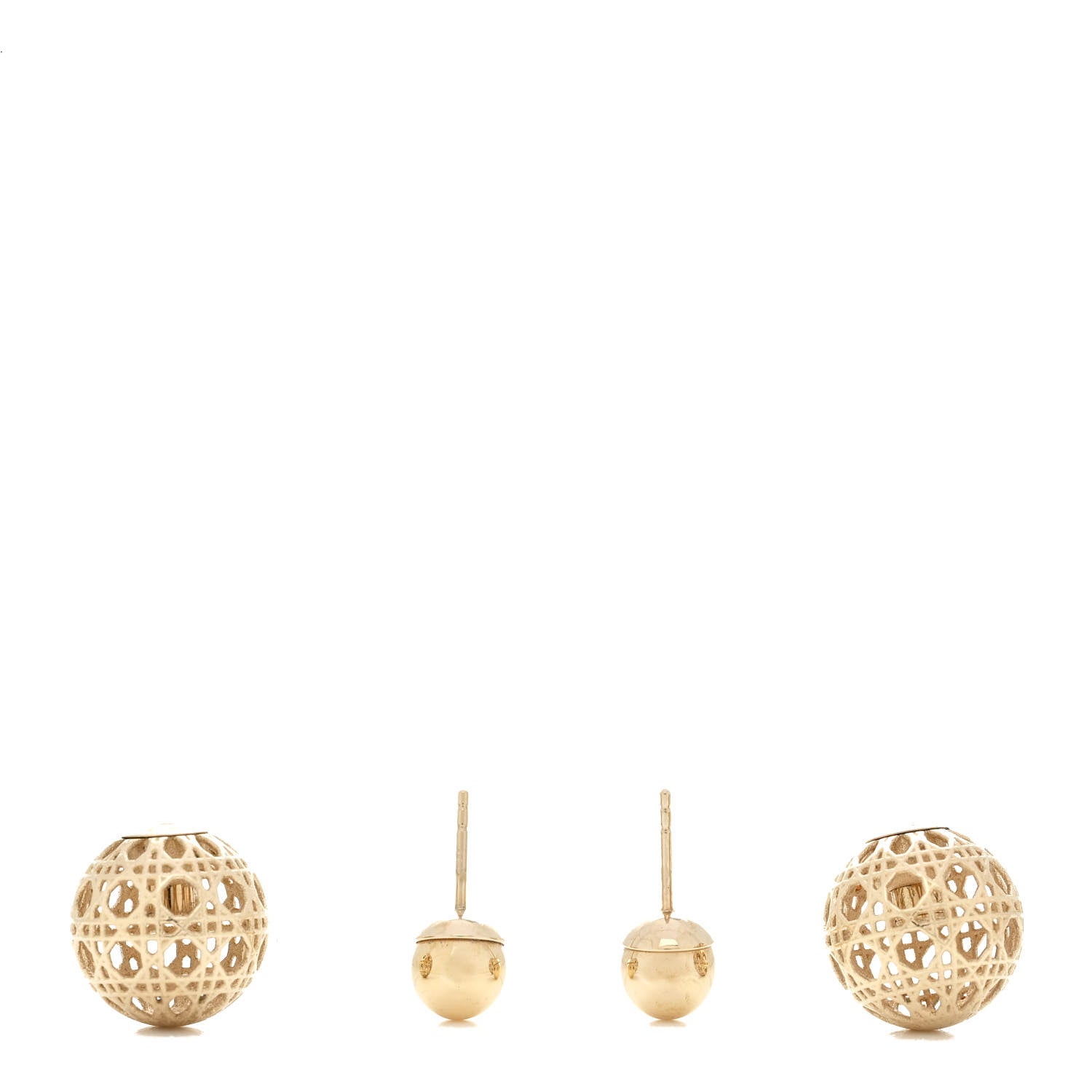 Christian Dior Cannage Mise En Dior Tribales Earrings Gold 3 of 4