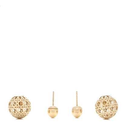 Christian Dior Cannage Mise En Dior Tribales Earrings Gold 3 of 4