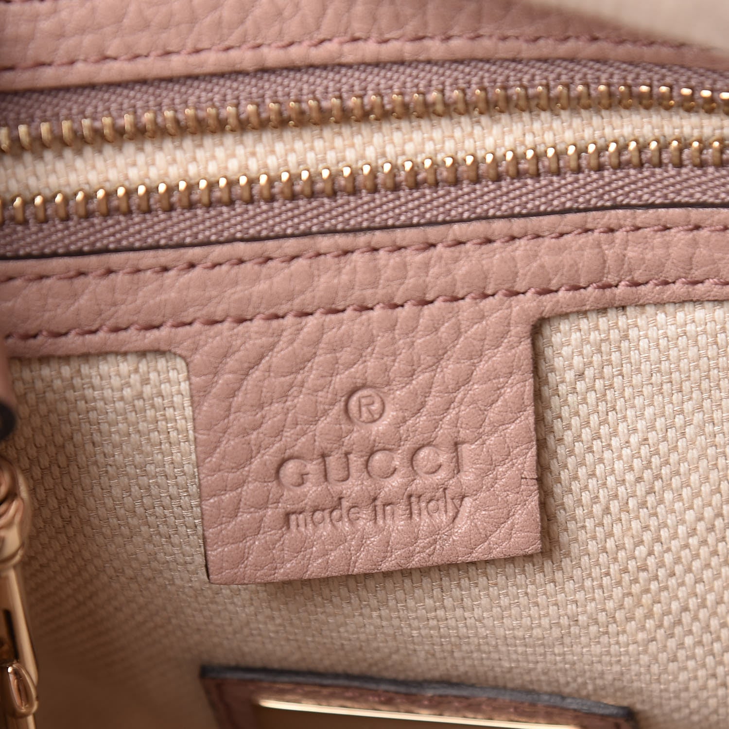 Gucci Pebbled Calfskin Small Soho Shoulder Bag Light Pink 6 of 11