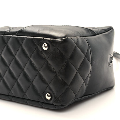 Chanel Calfskin Quilted Large Cambon Bowler Black White 10 of 12