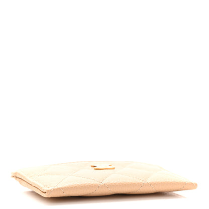Chanel Caviar Quilted Card Holder Beige 4 of 8
