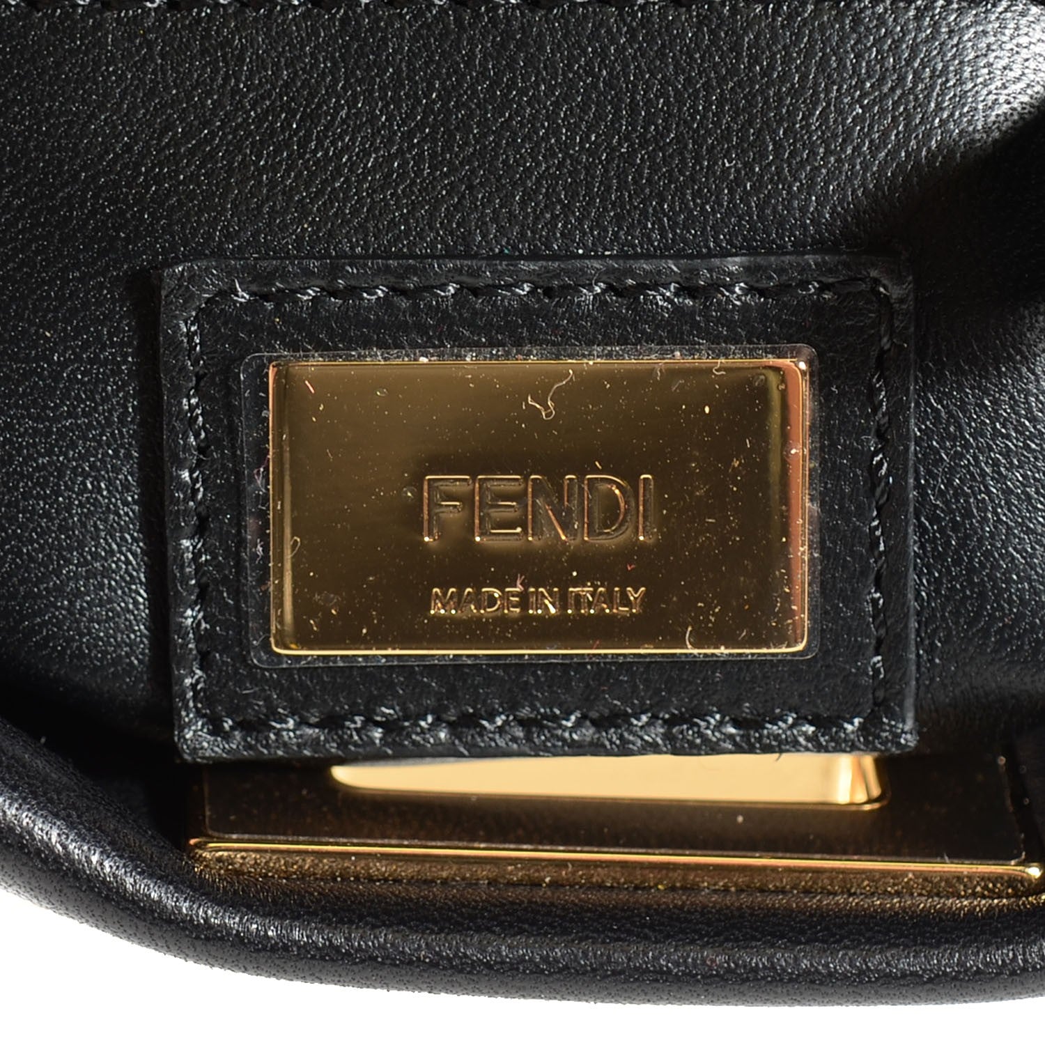 Fendi Nappa Mini Peekaboo Iconic Satchel Black 6 of 12