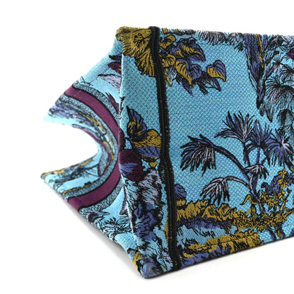 Christian Dior Canvas Embroidered Large Toile de Jouy Voyage Book Tote Celestial Blue 9 of 10