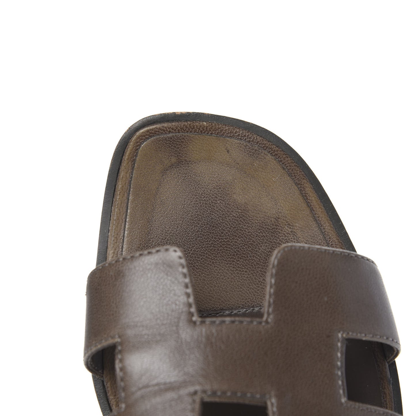 Goatskin Oran Sandals 38 Gris Galet