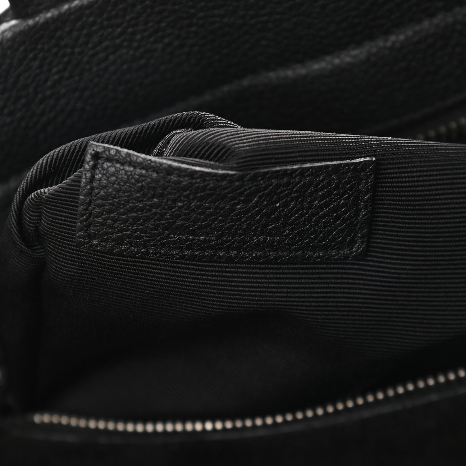 Saint Laurent Grained Calfskin Medium Cabas Rive Gauche Black 7 of 15