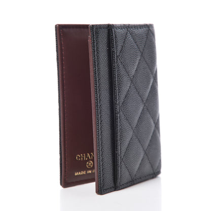 Chanel Caviar Quilted Card Holder Wallet Black 3 of 8