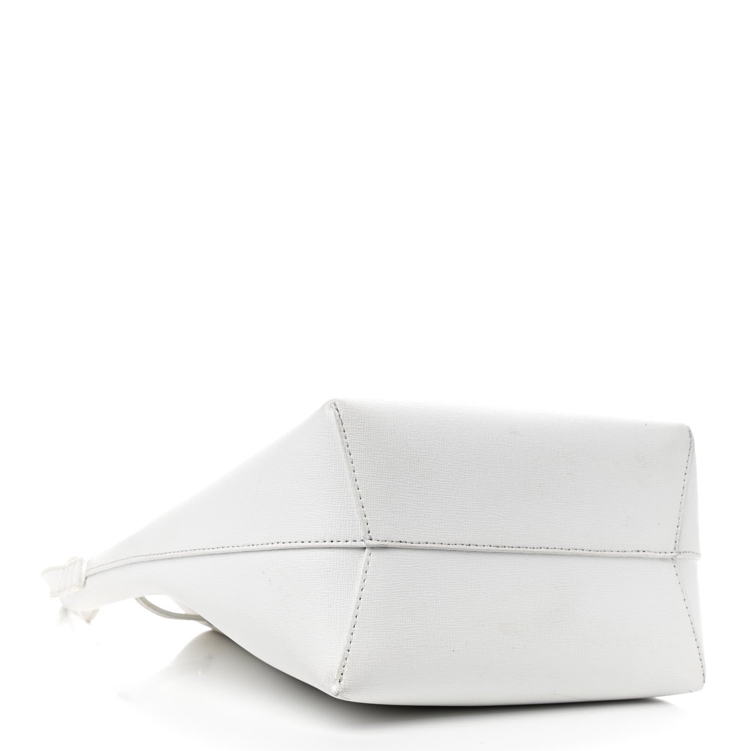 Mansur Gavriel Saffiano Mini Bucket Bag White Royal 3 of 11